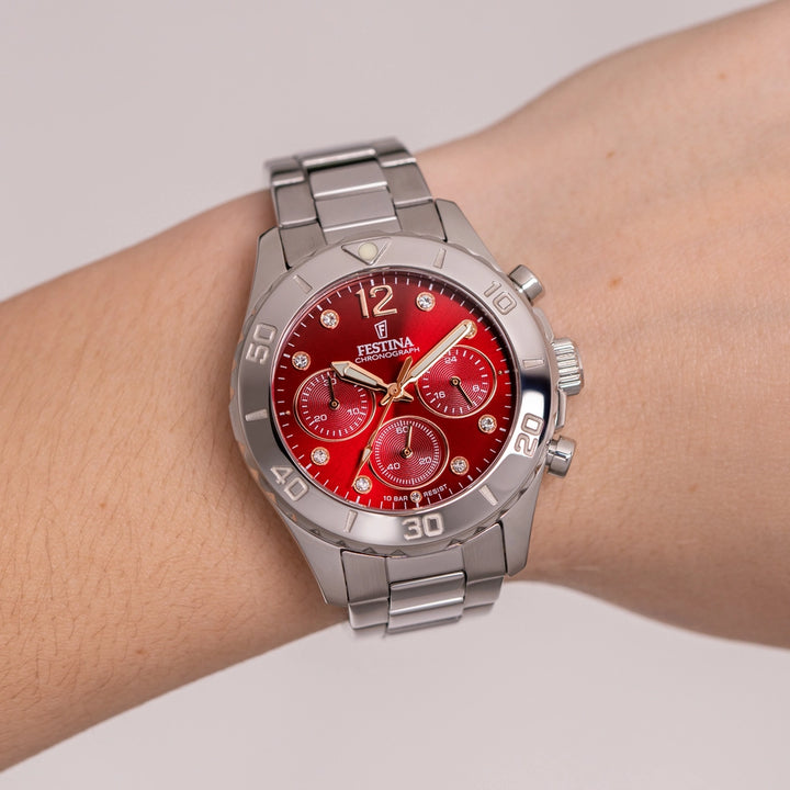 Festina | OROLOGIO FESTINA F20603/2 BORDEAUX CINTURINO IN ACCIAIO, DONNA