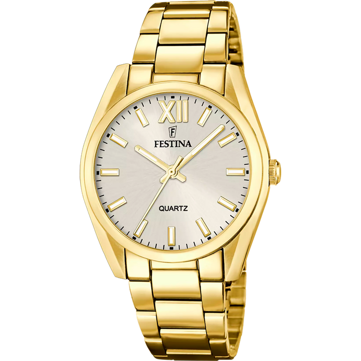 Festina | OROLOGIO FESTINA F20640/1 CHAMPAGNE CINTURINO IN ACCIAIO INOSSIDABILE 316L, DONNA