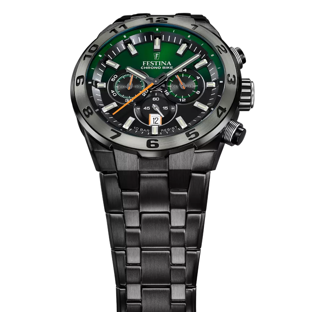 Festina | OROLOGIO FESTINA CHRONO BIKE F20673/2 VERDE CINTURINO IN ACCIAIO INOSSIDABILE 316L, UOMO