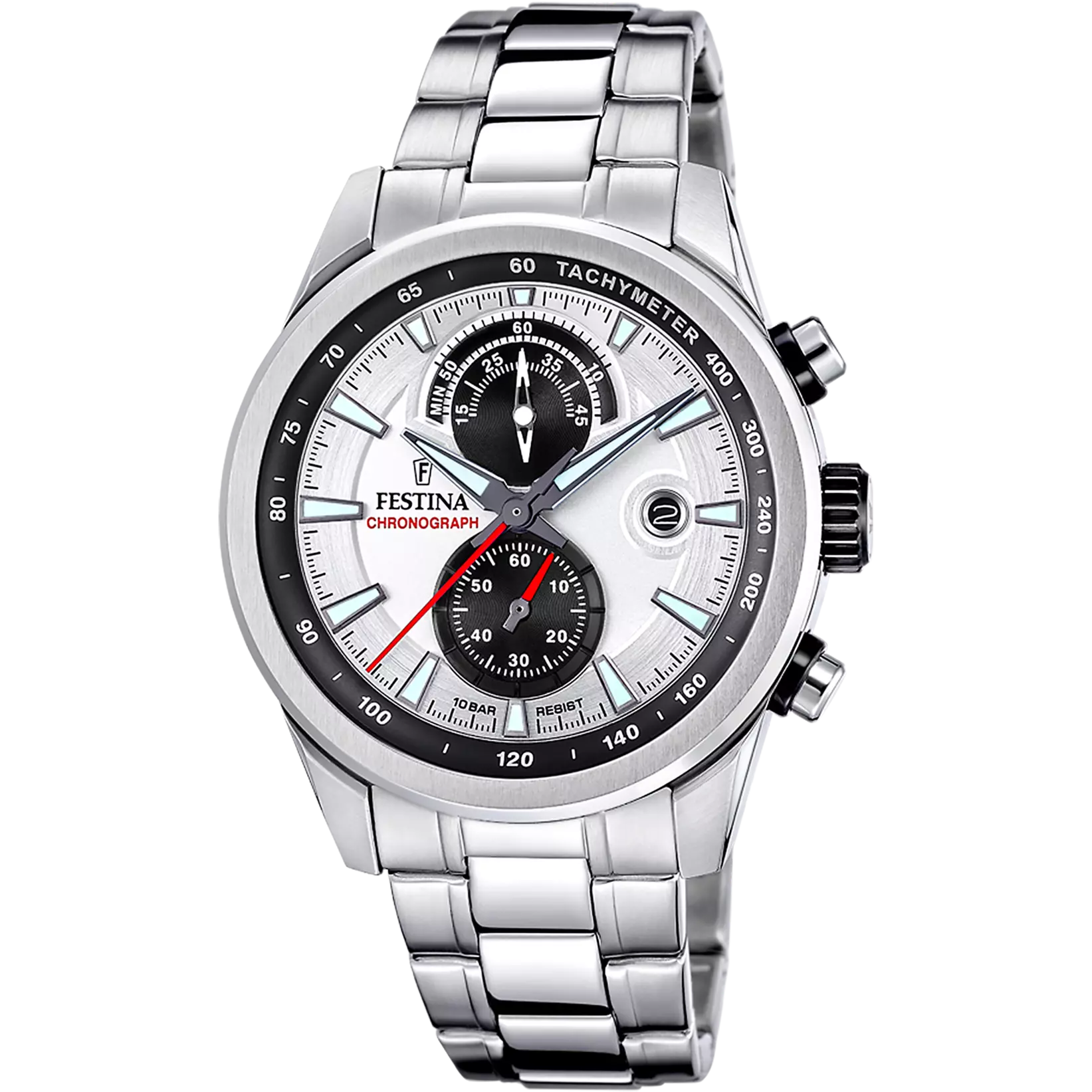 Festina | OROLOGIO FESTINA TIMELESS CHRONOGRAPH F20694/1 GRIGIO CINTURINO IN ACCIAIO INOSSIDABILE 316L, UOMO