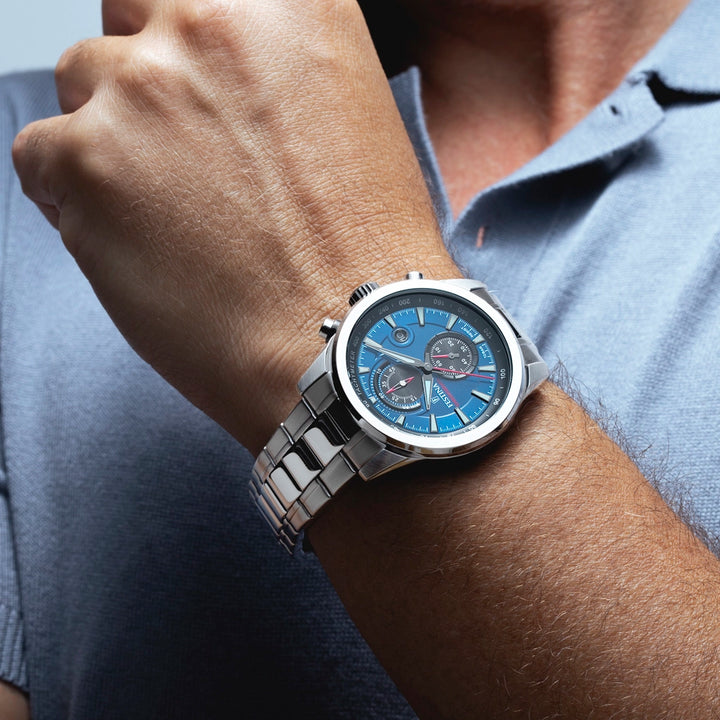 Festina | OROLOGIO FESTINA TIMELESS CHRONOGRAPH F20694/5 AZZURO CINTURINO IN ACCIAIO INOSSIDABILE 316L, UOMO