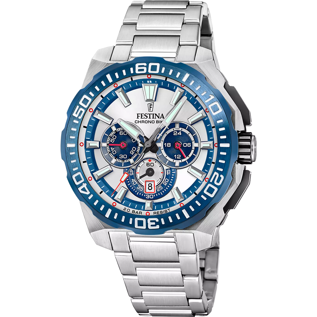 Festina | OROLOGIO DA UOMO FESTINA CHRONO BIKE F20724/1 ARGENTATO CINTURINO IN ACCIAIO