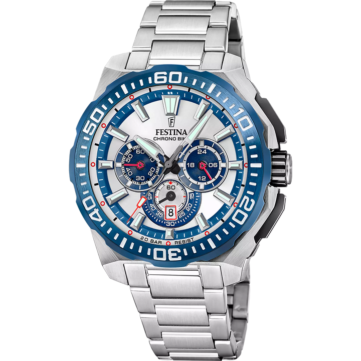 Festina | OROLOGIO DA UOMO FESTINA CHRONO BIKE F20724/1 ARGENTATO CINTURINO IN ACCIAIO