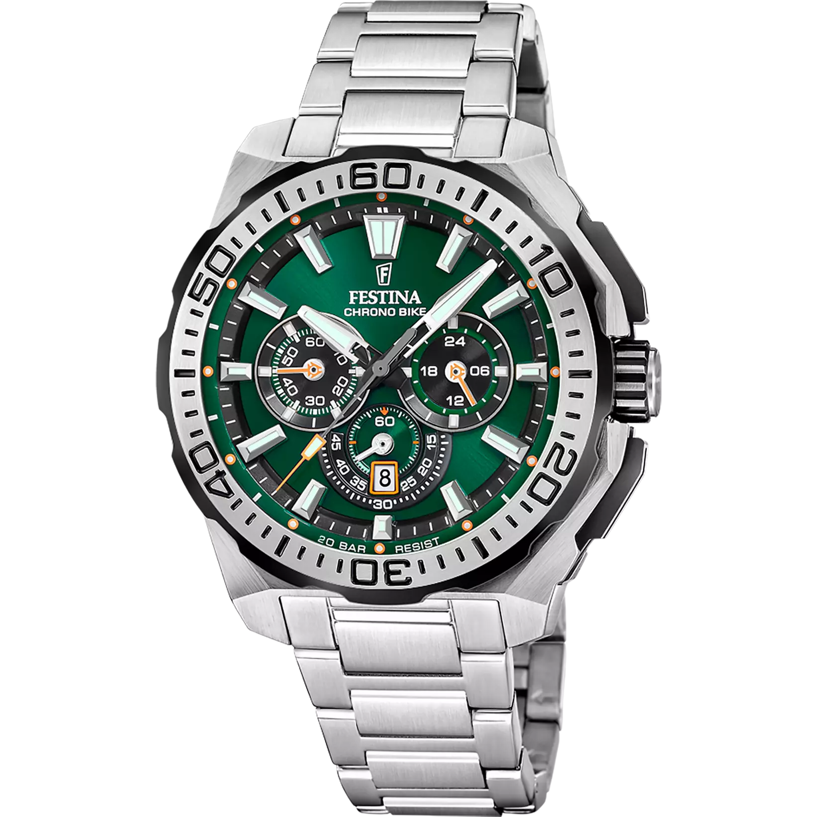 Festina | OROLOGIO DA UOMO FESTINA CHRONO BIKE F20724/3 VERDE CINTURINO IN ACCIAIO