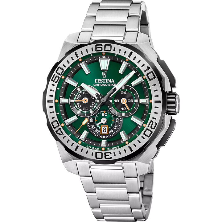 Festina | OROLOGIO DA UOMO FESTINA CHRONO BIKE F20724/3 VERDE CINTURINO IN ACCIAIO