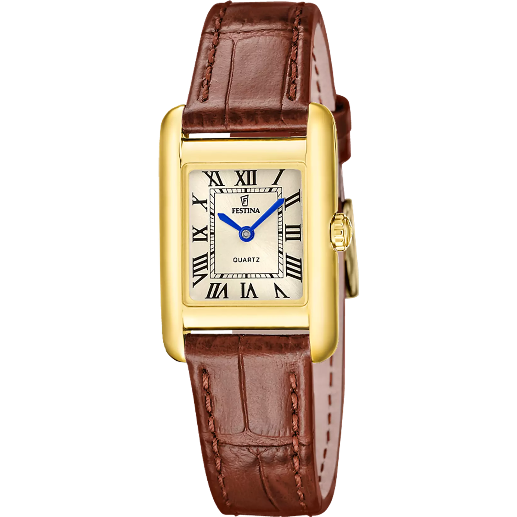 Festina |Orologio Festina On The Square F20774/2 oro cinghia pelle, donna