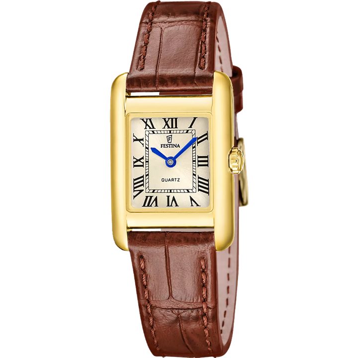 Festina |Orologio Festina On The Square F20774/2 oro cinghia pelle, donna