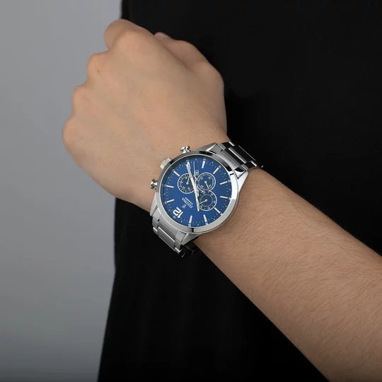 Festina | OROLOGIO FESTINA TIMELESS CHRONOGRAPH F20343/7 BLU CINTURINO IN ACCIAIO, UOMO