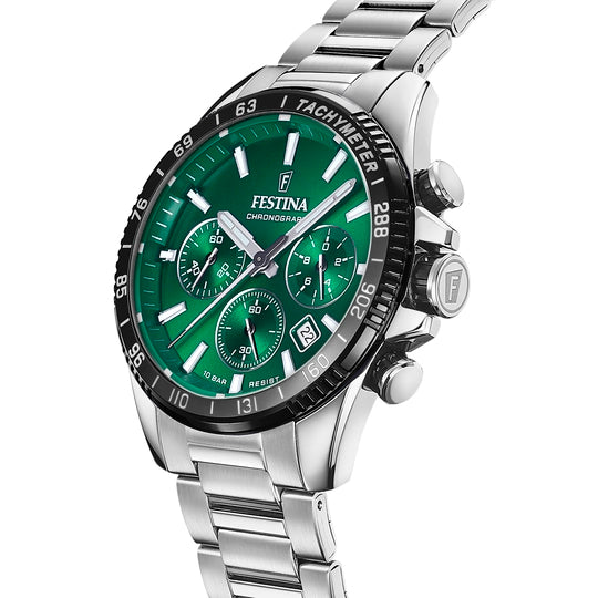 Festina |  OROLOGIO FESTINA F20560/4 VERDE CON CINTURINO IN ACCIAIO, UOMO