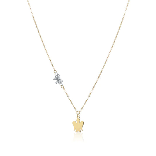 Roberto Giannotti | Collana Young con pendente Angelo in Oro Giallo e Fiocco