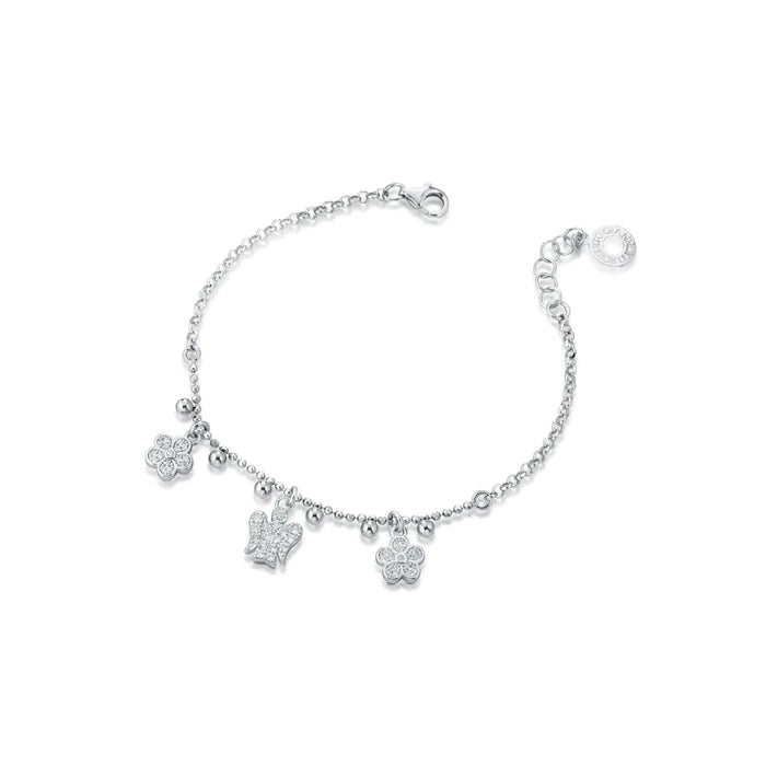 Roberto Giannotti | Bracciale con angelo e fiori in argento