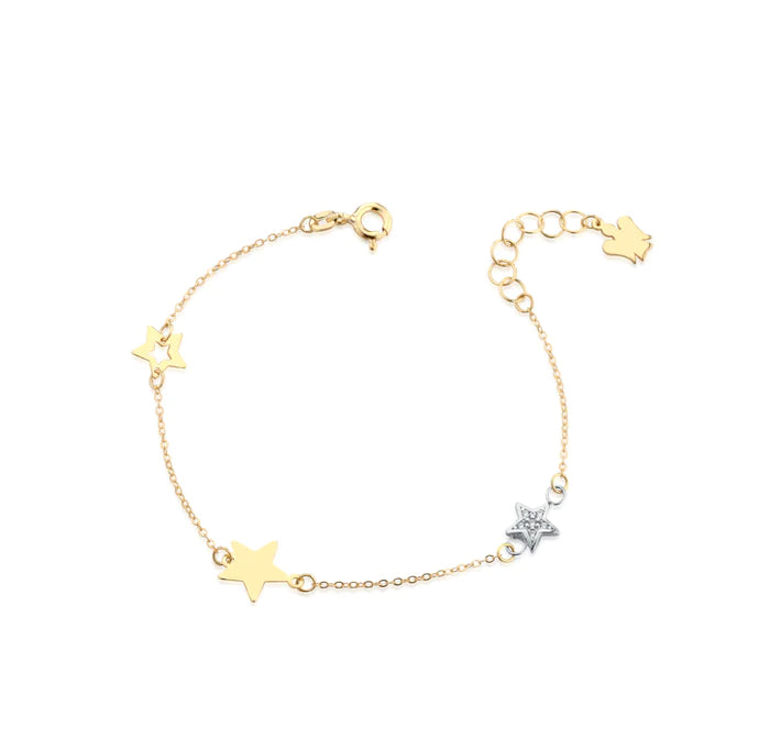 Roberto Giannotti | Bracciale Young con pendente angelo e stella in oro