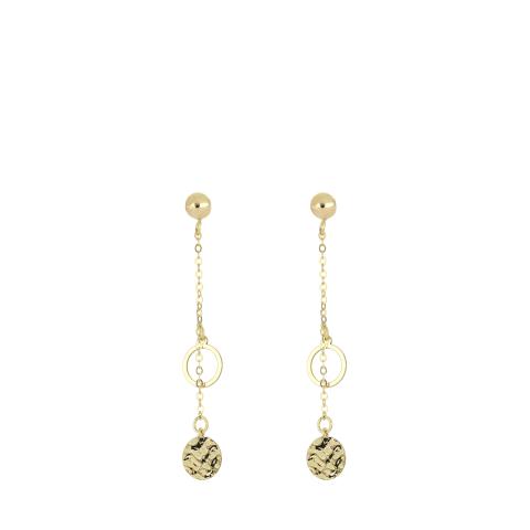 iGold | Orecchini con cerchio pendente in oro 9 kt