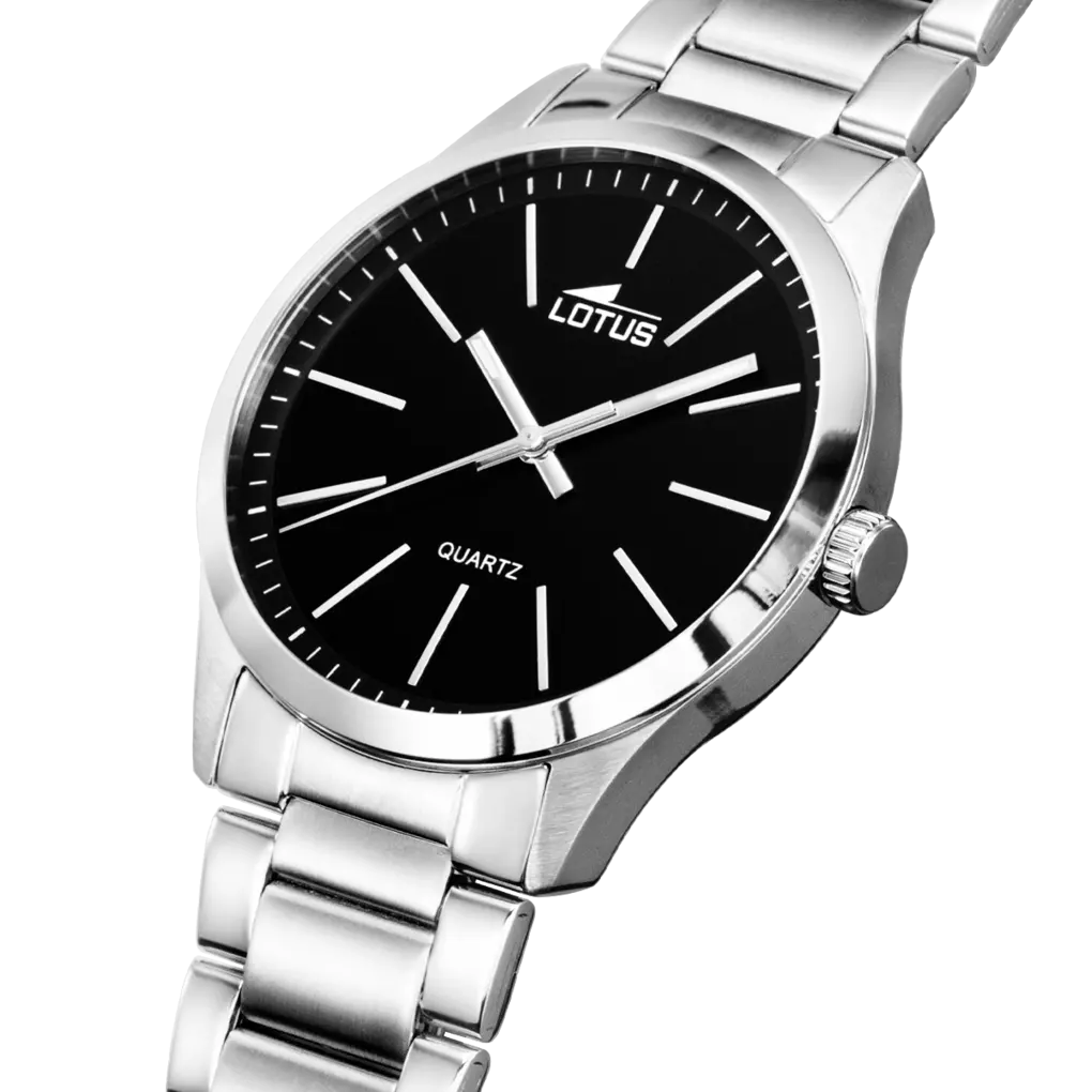 Lotus |Orologio Lotus Minimalist 15959/3 nero bracciale in aciaio, uomo