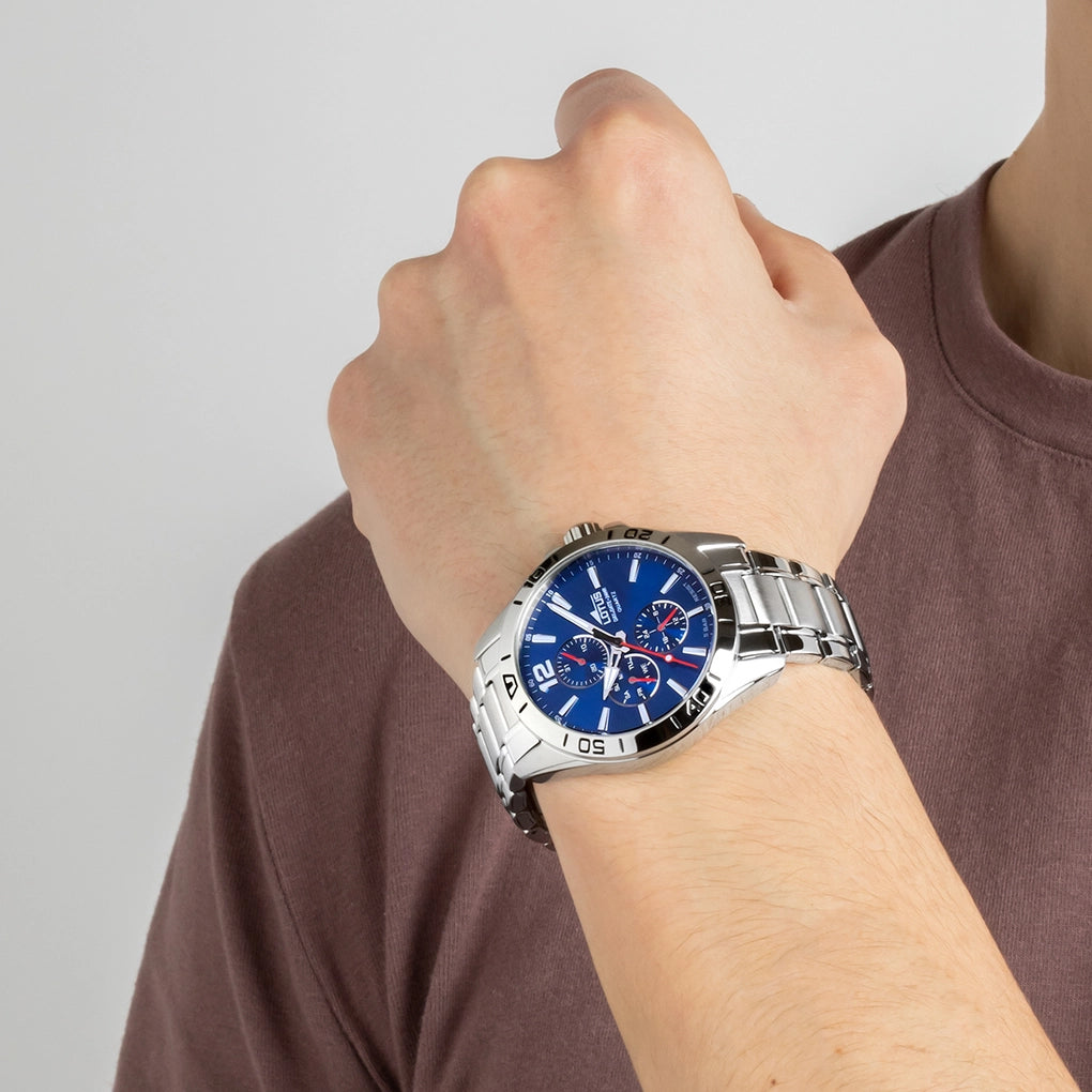 Lotus |Orologio Lotus 18812/1 azzuro cinghia acciaio inossidabile, uomo