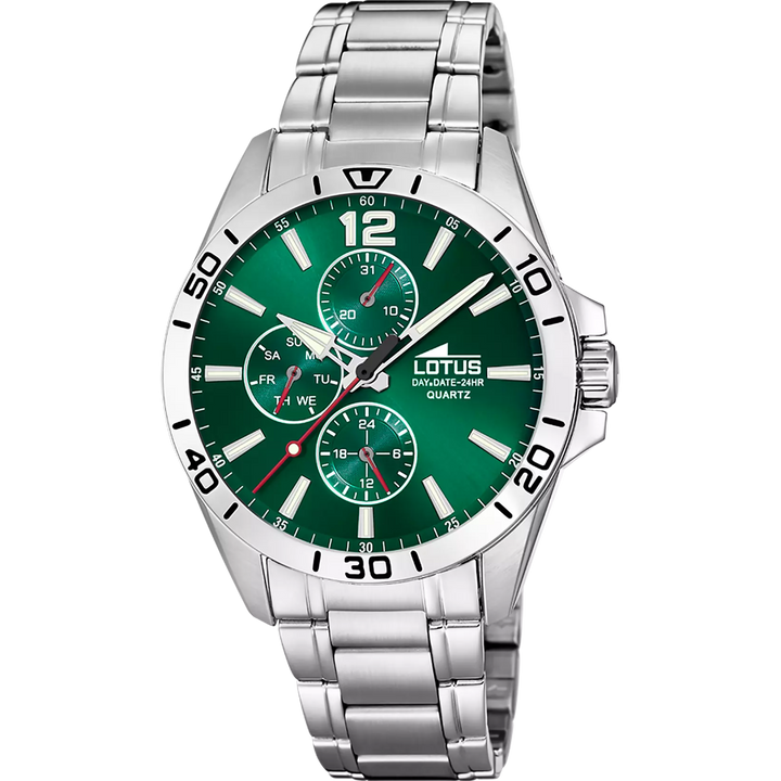 Lotus |Orologio Lotus 18812/7 verde cinghia acciaio, uomo