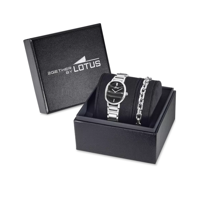 Lotus |Orologio donna 2Gether nero con cinturino in acciaio 19012/5