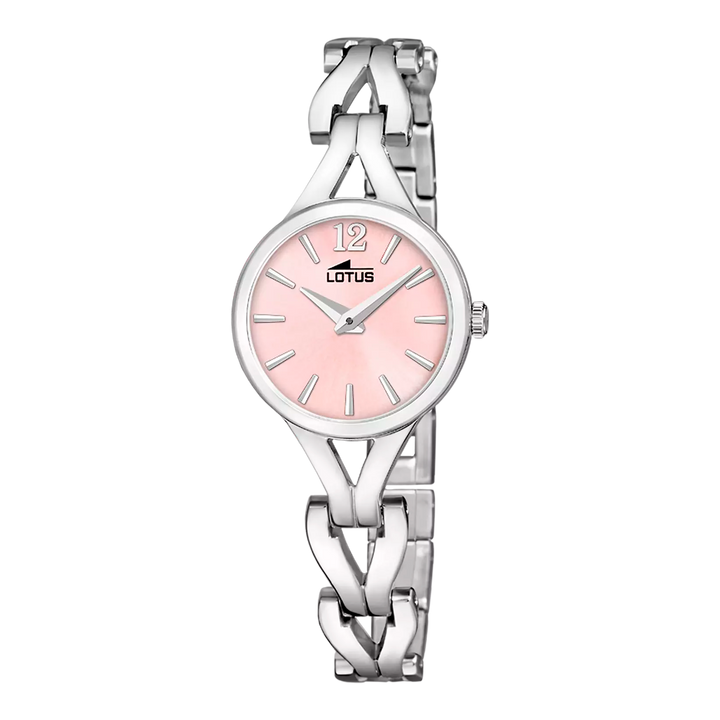 Lotus |Orologio da donna Lotus Old Money 19022/2 con quadrante rosa chiaro e bracciale in acciaio