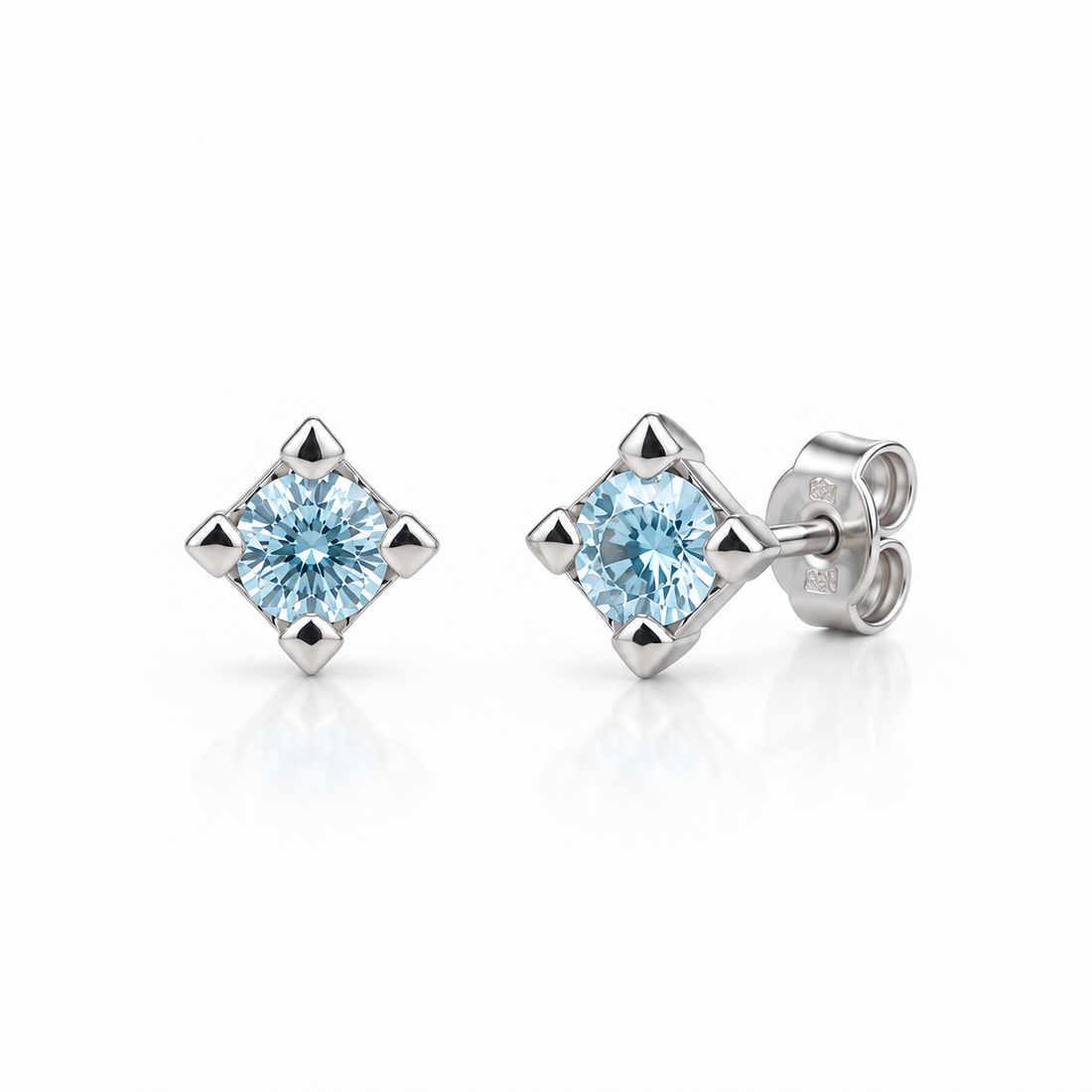 Ellegi Gioielli | Orecchini punto luce con acquamarine