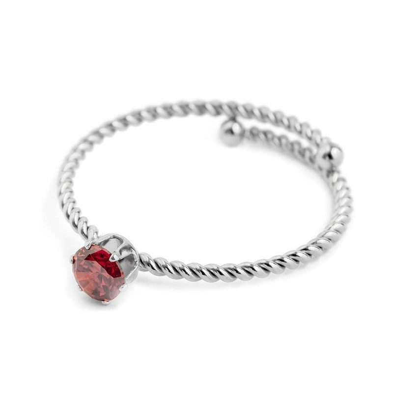 Marlù | Anello con zircone 4 mm