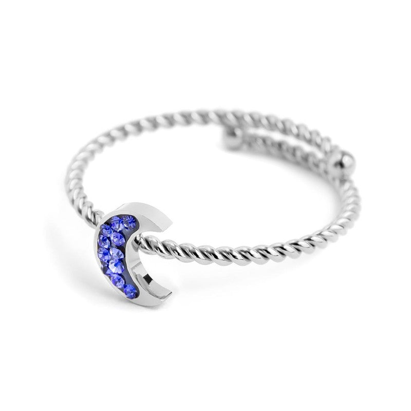 Marlù | Anello luna con cristalli