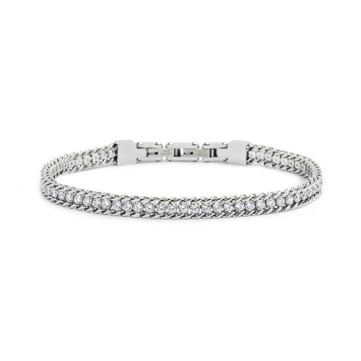Marlù | Bracciale tennis 2,5 mm con catena grumetta