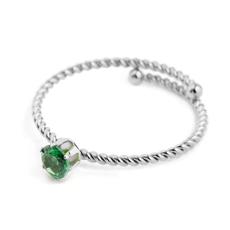 Marlù | Anello con zircone 4 mm