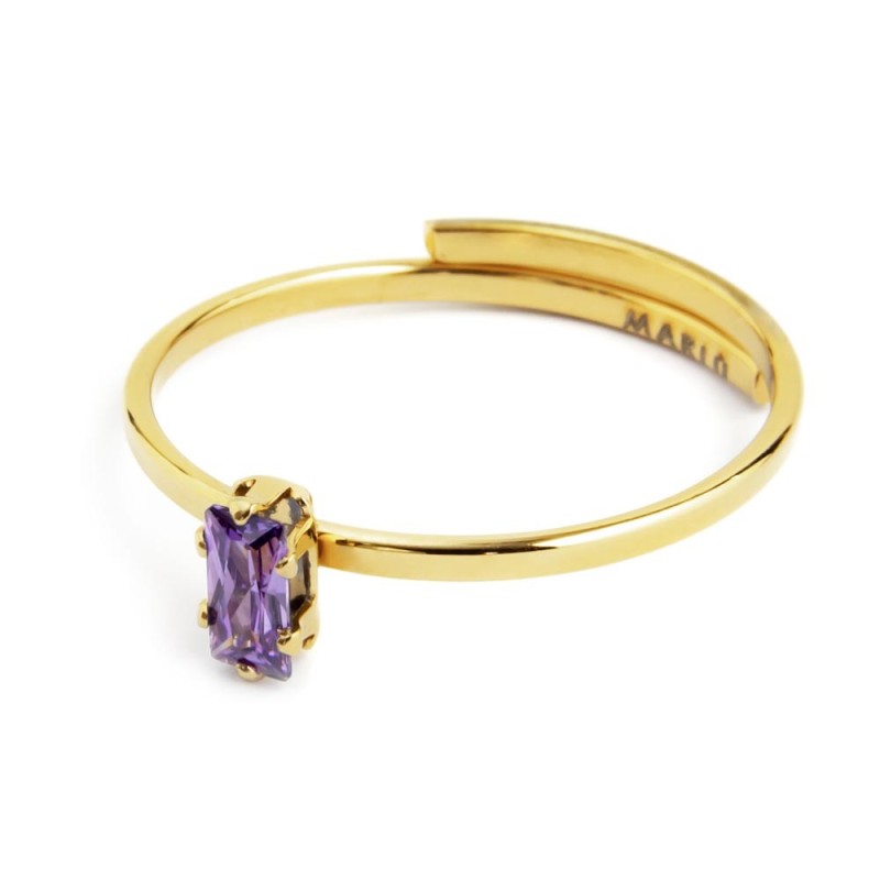 Marlù | Anello con zircone baguette