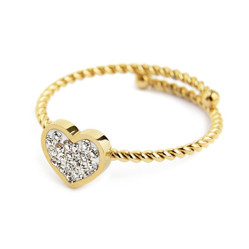 Marlù | Anello cuore con cristalli