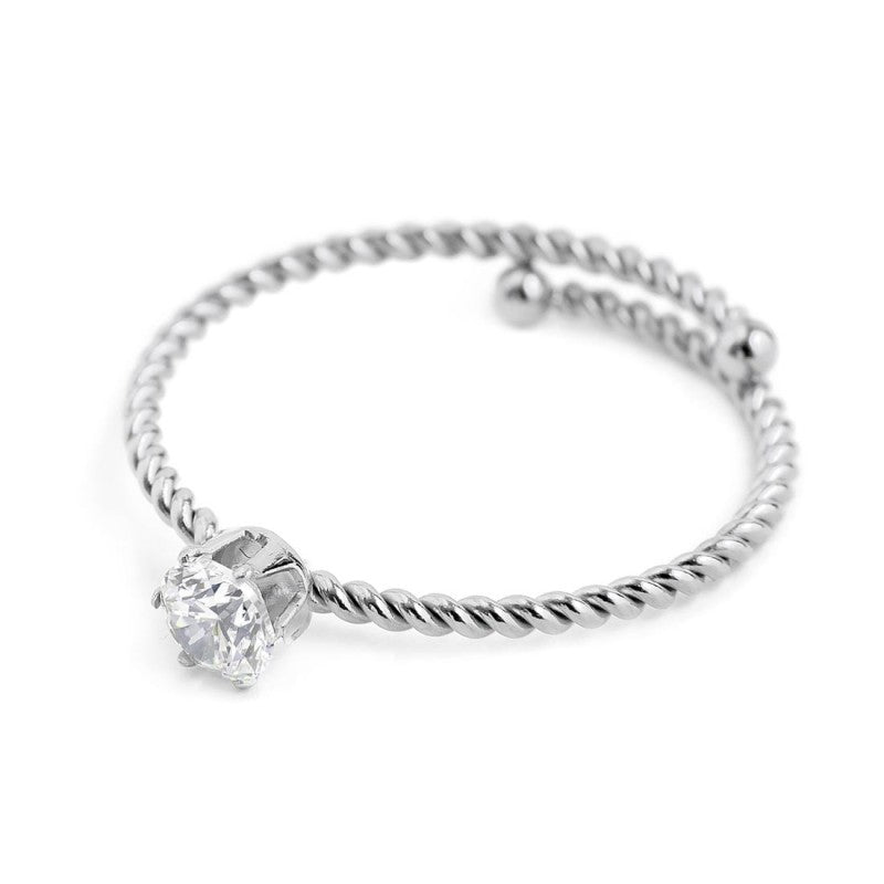 Marlù | Anello con zircone 4 mm