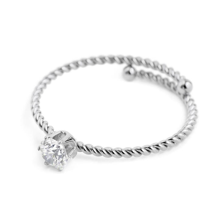 Marlù | Anello con zircone 4 mm