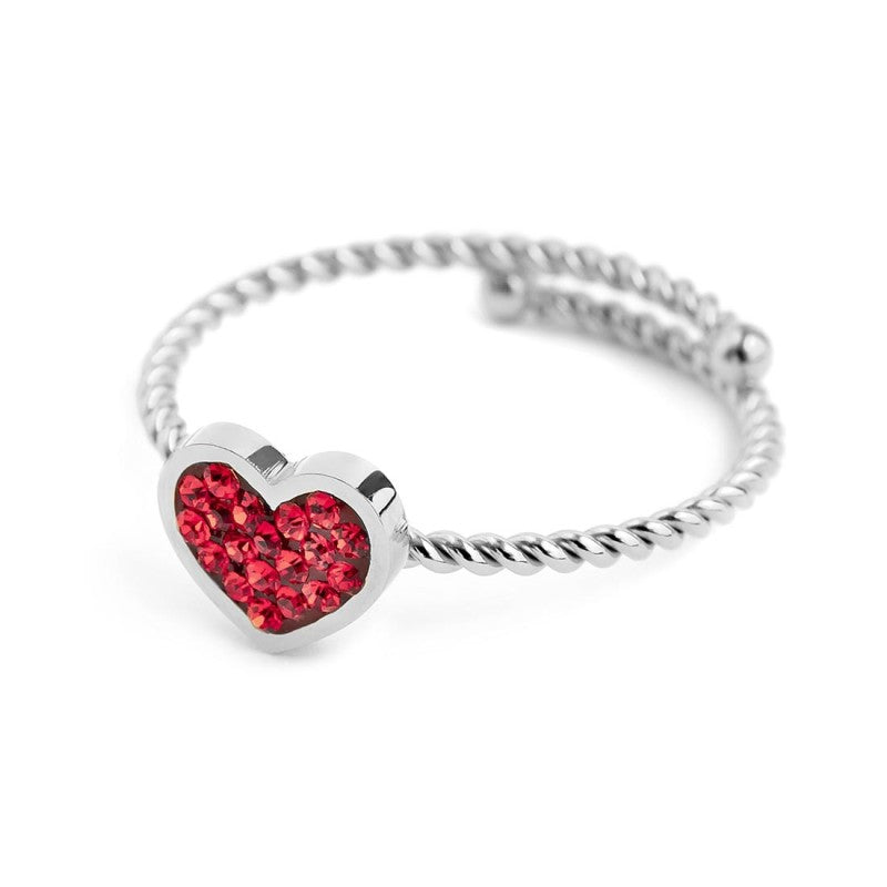 Marlù | Anello cuore con cristalli