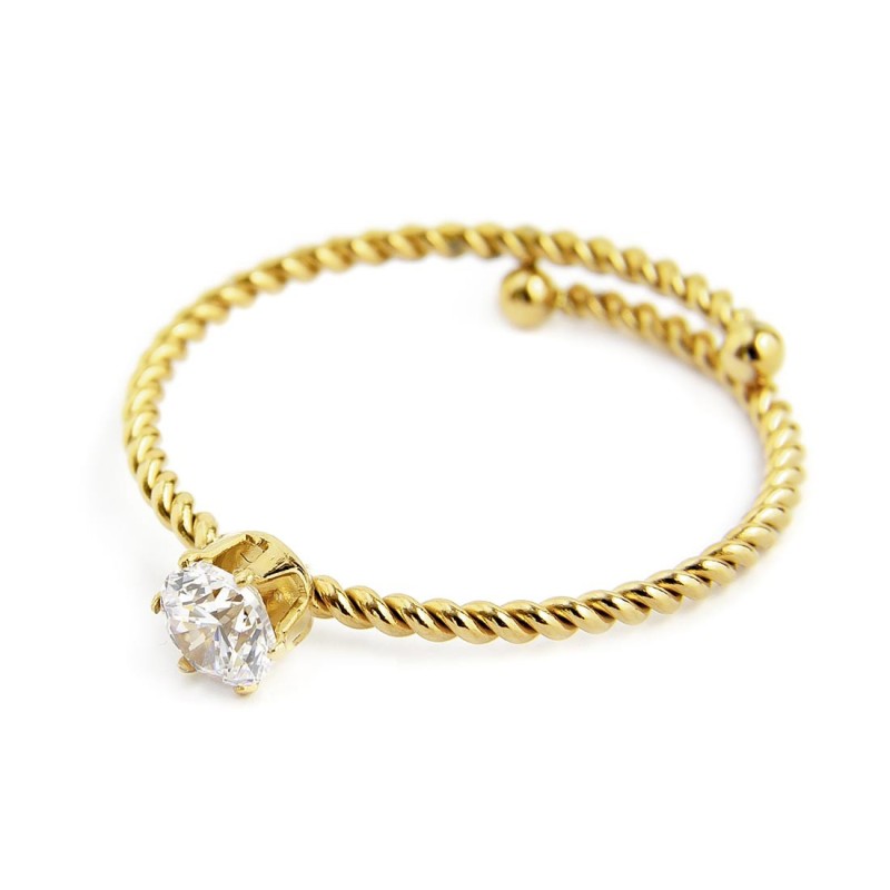Marlù | Anello con zircone 4 mm