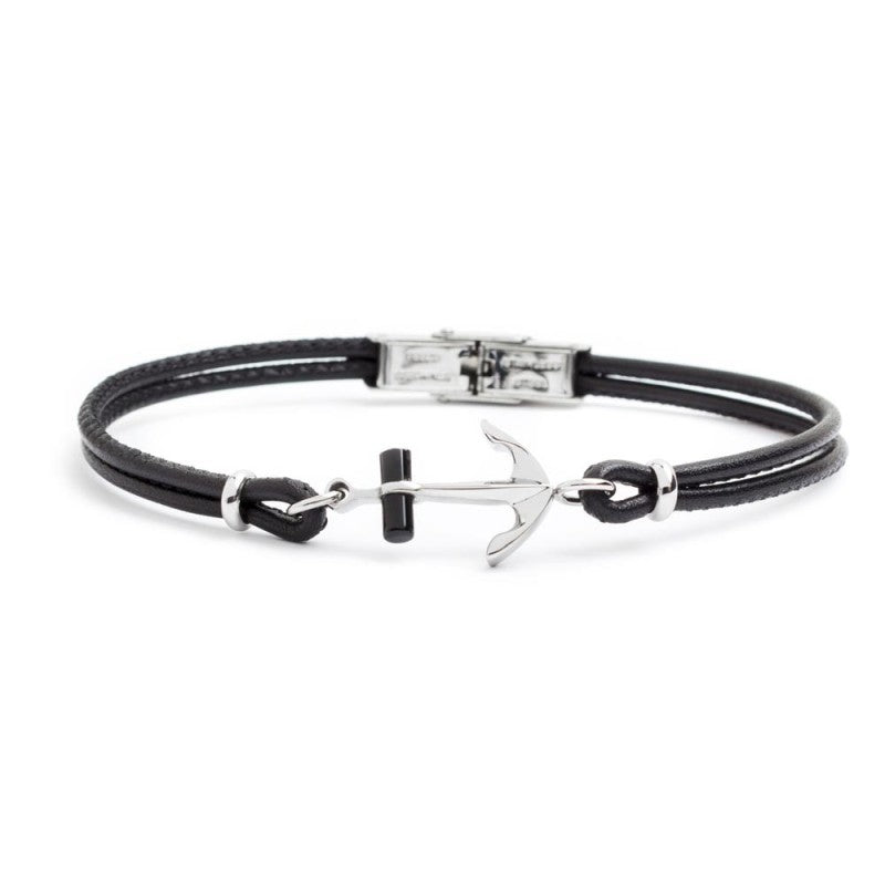 Marlù | Bracciale in pelle con ancora