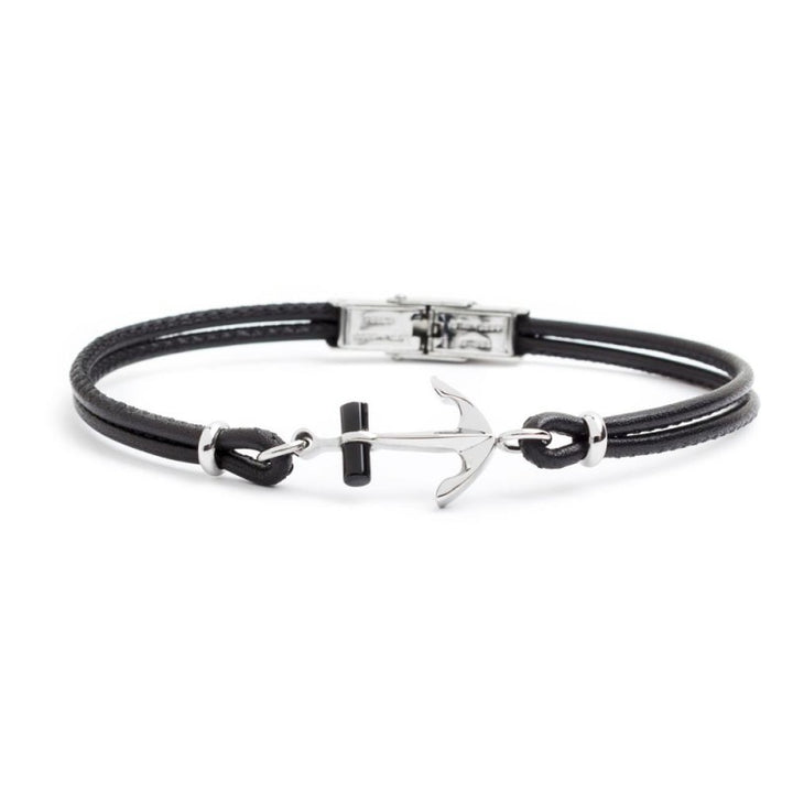 Marlù | Bracciale in pelle con ancora