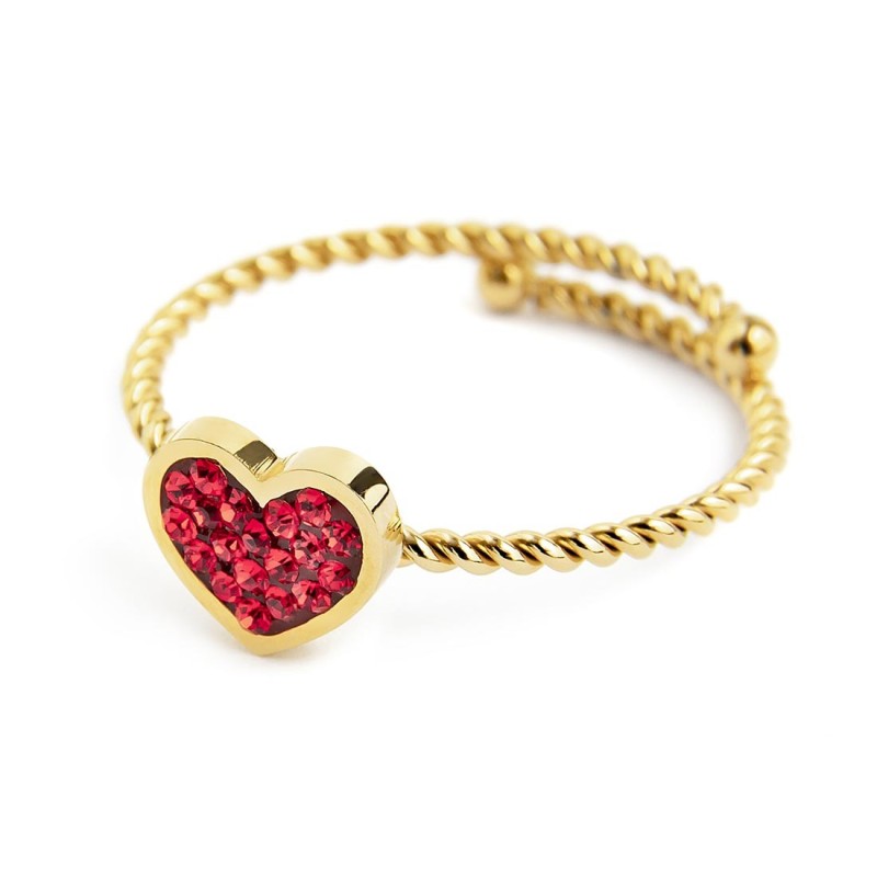 Marlù | Anello cuore con cristalli