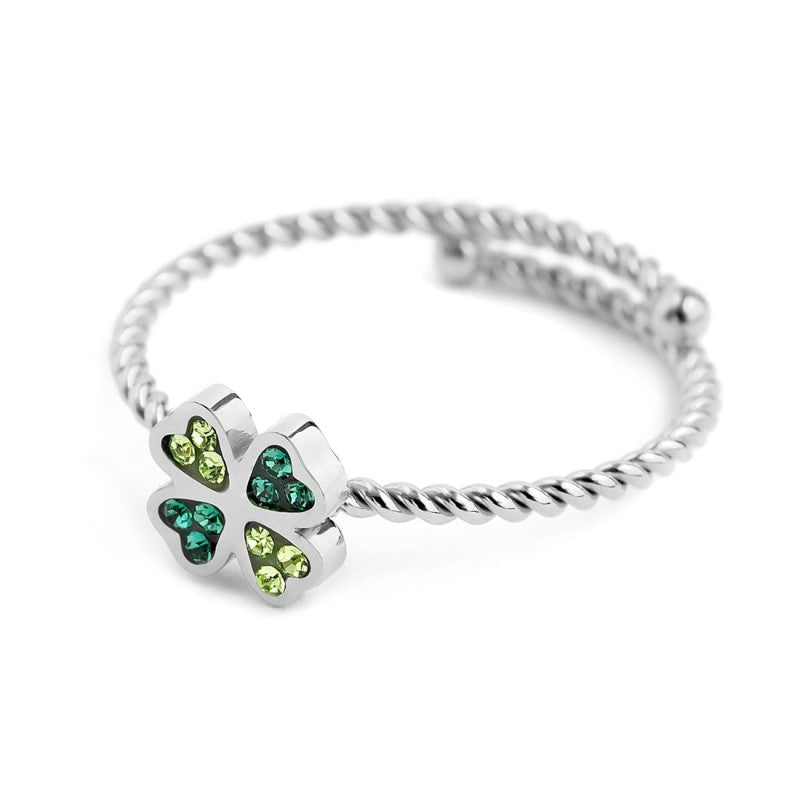 Marlù | Anello quadrifoglio con cristalli