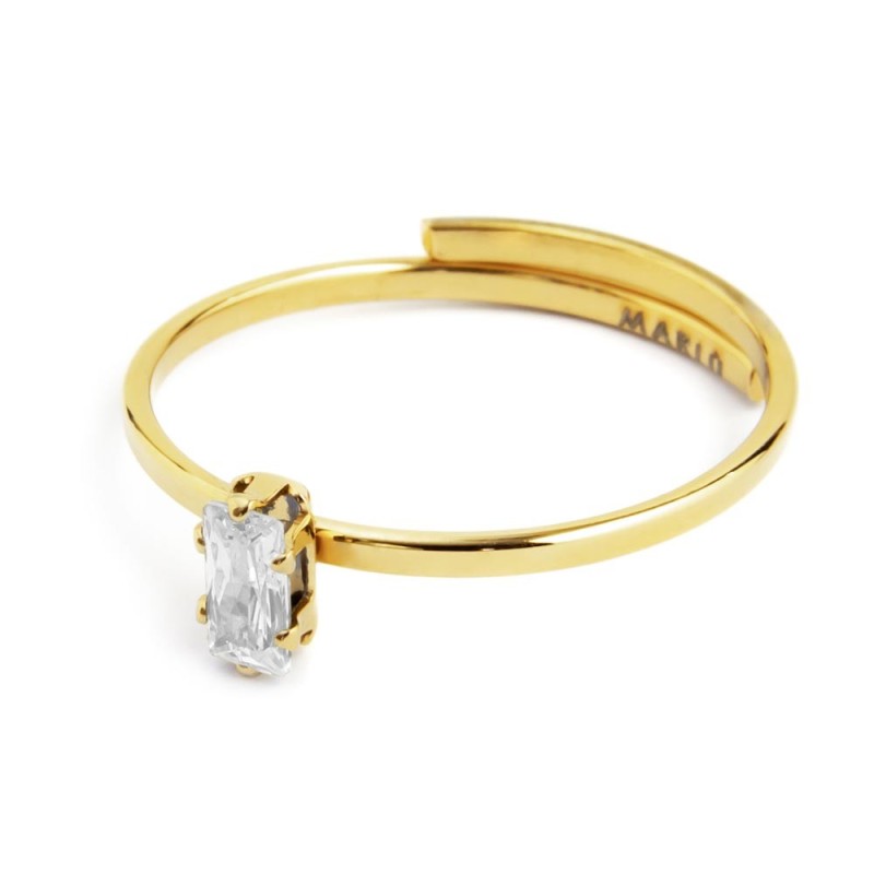 Marlù | Anello con zircone baguette