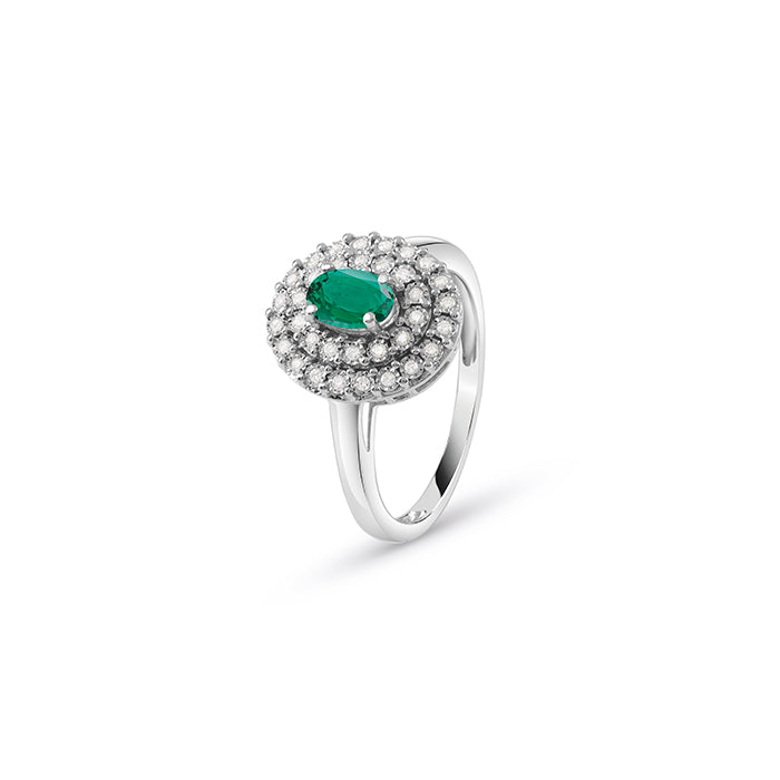 Bliss Gioielli  | Anello Regal diamanti e smeraldo