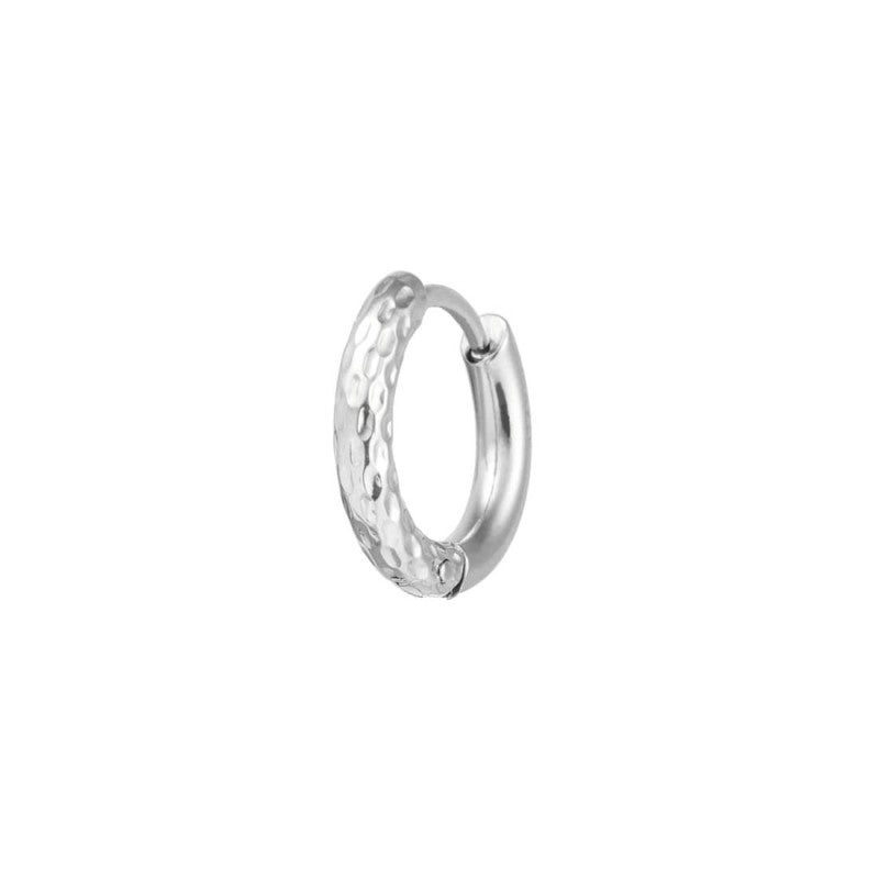 Marlù | Orecchino a cerchio 1,5 cm trama diamantata