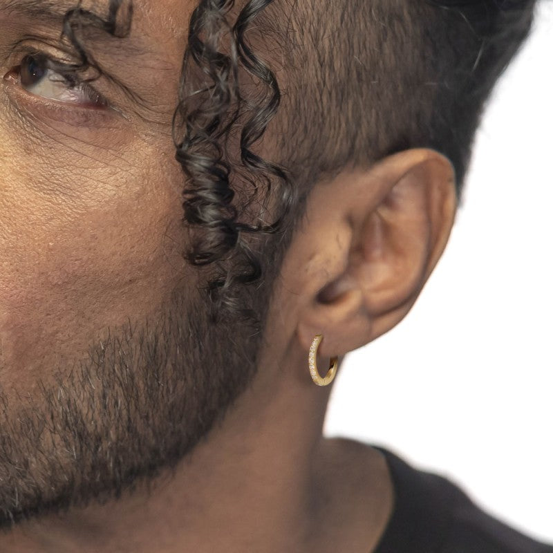 Marlù |Orecchino a cerchio con zirconi