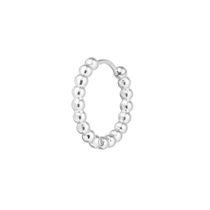 Marlù |Orecchino a cerchio 1,7 cm trama con sfere