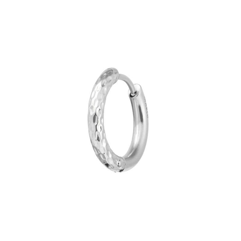 Marlù |Orecchino a cerchio 1,7 cm trama diamantata