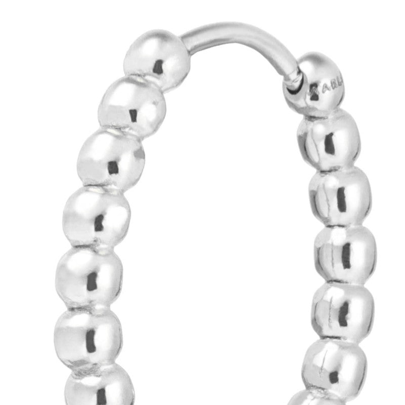 Marlù |Orecchino a cerchio 1,9 cm trama con sfere