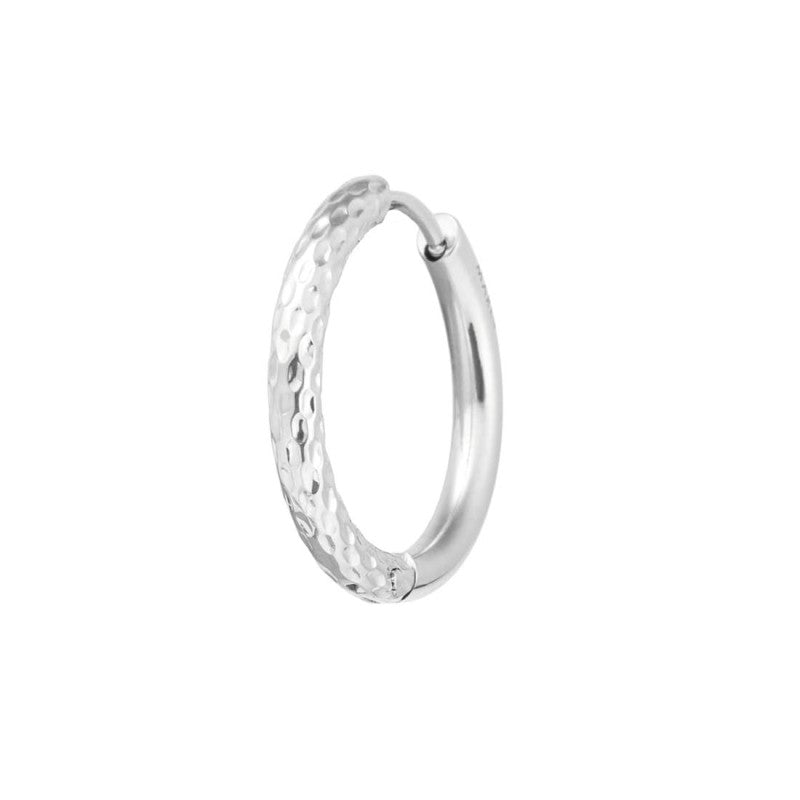 Marlù | Orecchino a cerchio 2,1 cm trama diamantata