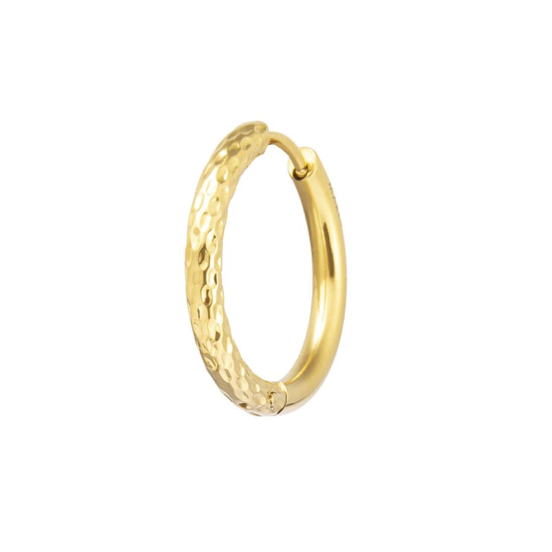 Marlù | Orecchino a cerchio 2,1 cm trama diamantata