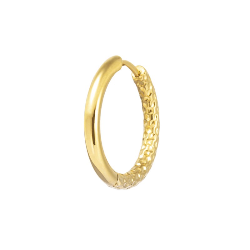 Marlù | Orecchino a cerchio 2,1 cm trama diamantata