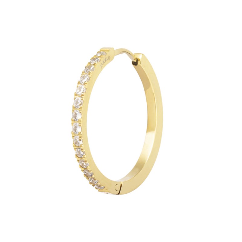Marlù |Orecchino a cerchio con zirconi
