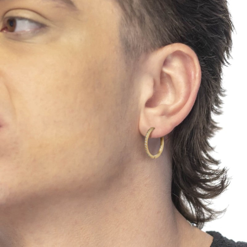 Marlù |Orecchino a cerchio con zirconi