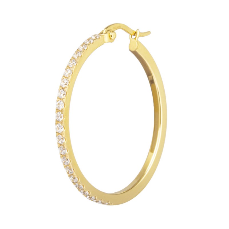 Marlù |Orecchino a cerchio con zirconi